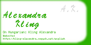 alexandra kling business card